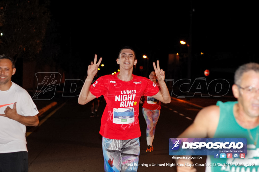 Unimed Night Run: Etapa Coração :: Paraná Running 2016