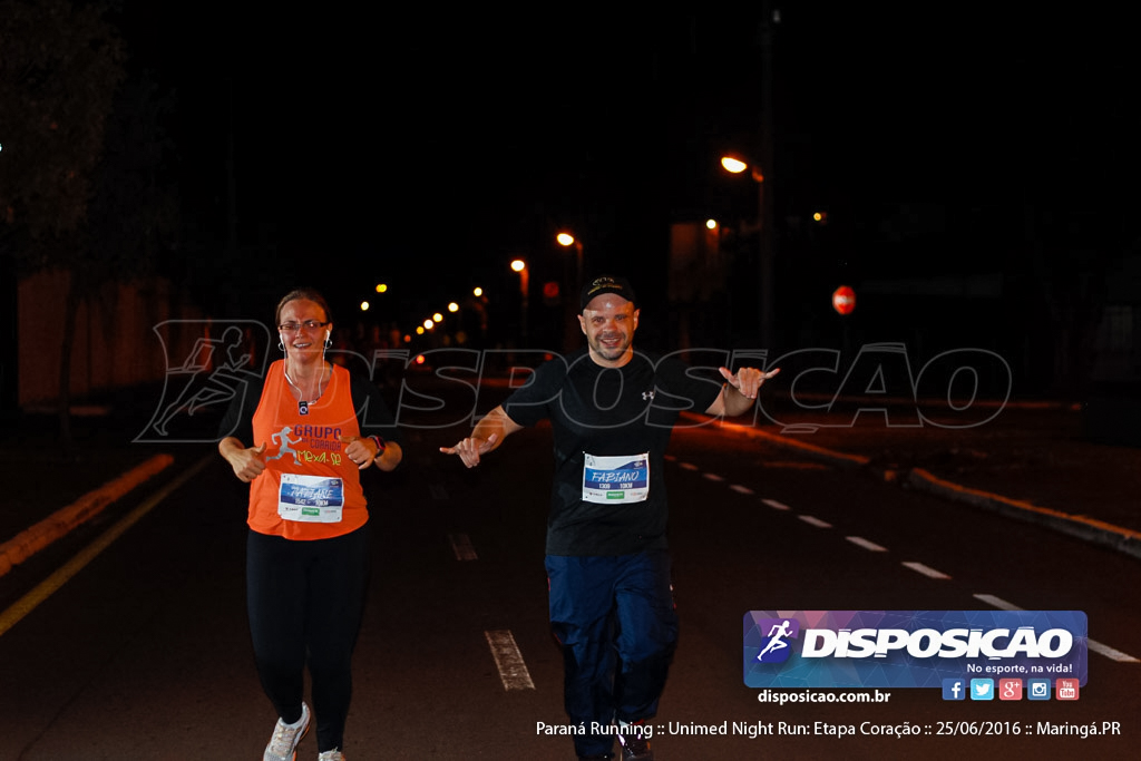 Unimed Night Run: Etapa Coração :: Paraná Running 2016