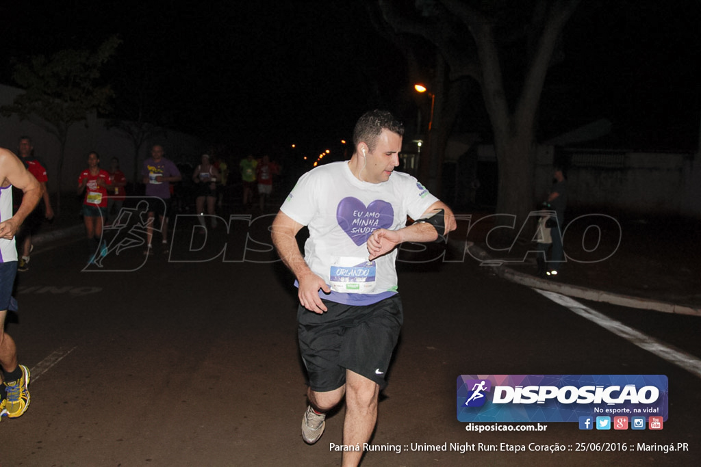 Unimed Night Run: Etapa Coração :: Paraná Running 2016