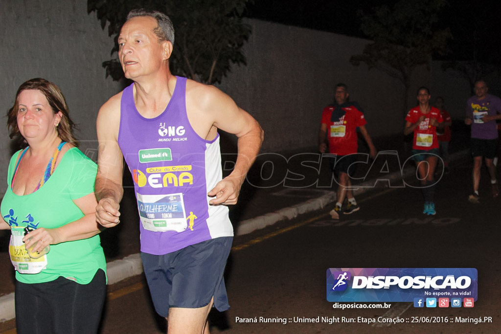 Unimed Night Run: Etapa Coração :: Paraná Running 2016