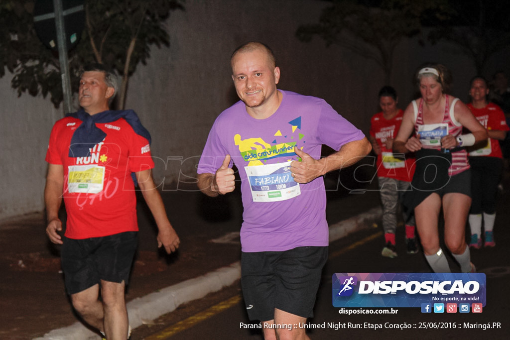 Unimed Night Run: Etapa Coração :: Paraná Running 2016