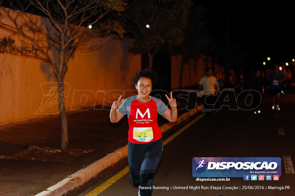 Unimed Night Run: Etapa Coração :: Paraná Running 2016