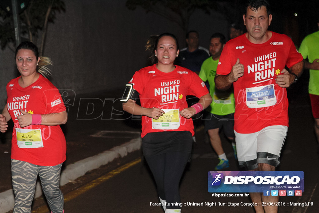 Unimed Night Run: Etapa Coração :: Paraná Running 2016