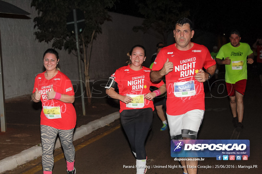 Unimed Night Run: Etapa Coração :: Paraná Running 2016