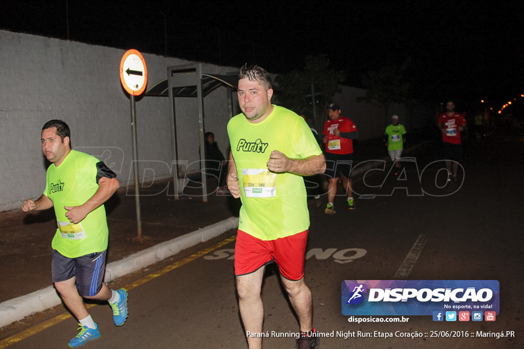 Unimed Night Run: Etapa Coração :: Paraná Running 2016