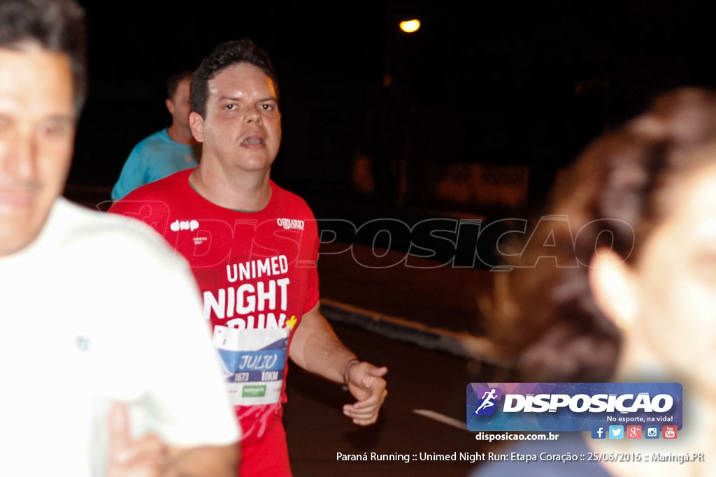 Unimed Night Run: Etapa Coração :: Paraná Running 2016