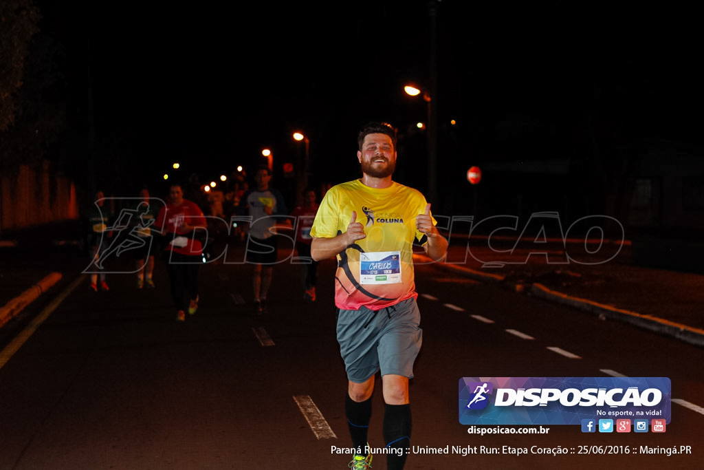 Unimed Night Run: Etapa Coração :: Paraná Running 2016