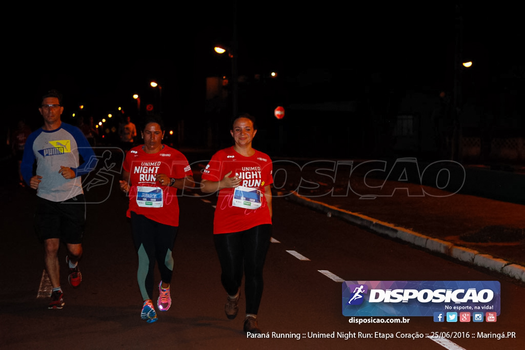 Unimed Night Run: Etapa Coração :: Paraná Running 2016