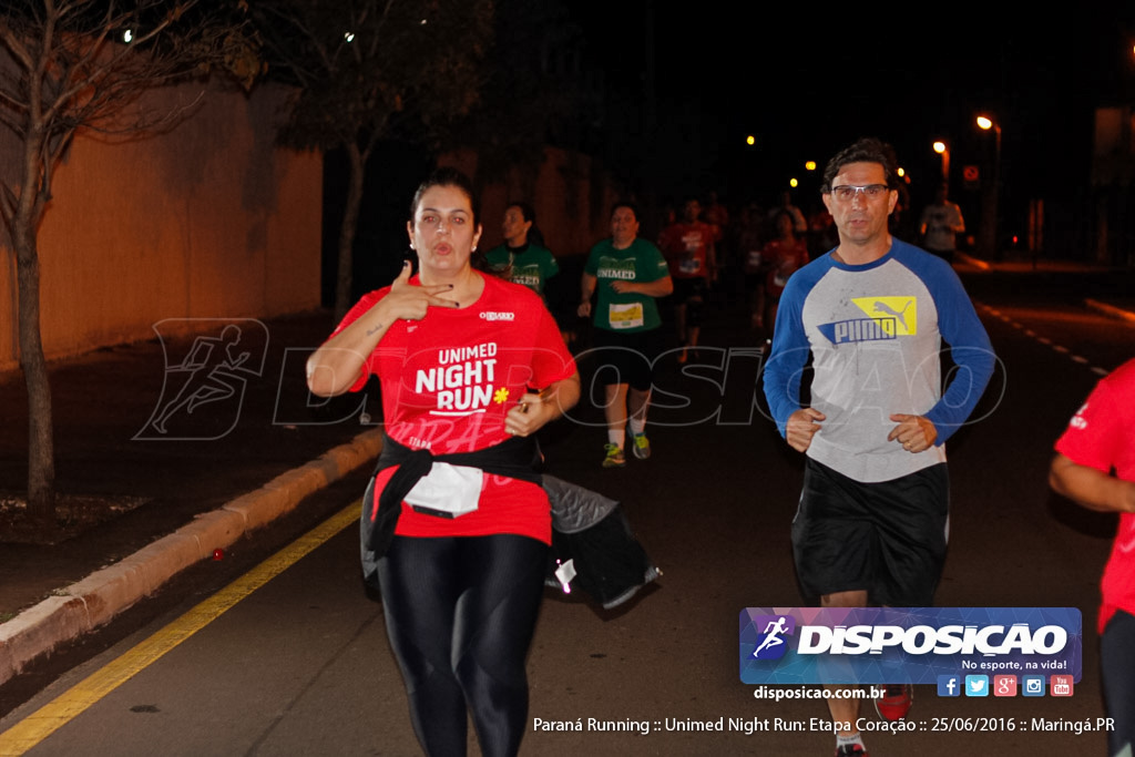 Unimed Night Run: Etapa Coração :: Paraná Running 2016