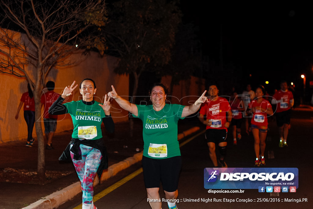 Unimed Night Run: Etapa Coração :: Paraná Running 2016