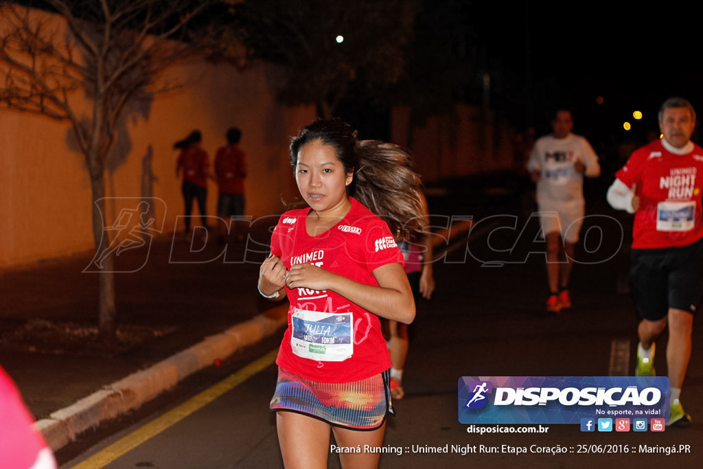 Unimed Night Run: Etapa Coração :: Paraná Running 2016