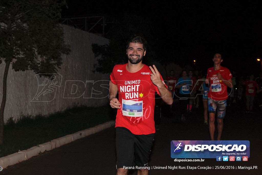 Unimed Night Run: Etapa Coração :: Paraná Running 2016