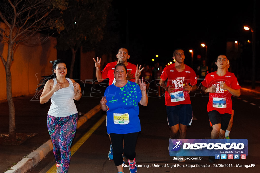 Unimed Night Run: Etapa Coração :: Paraná Running 2016