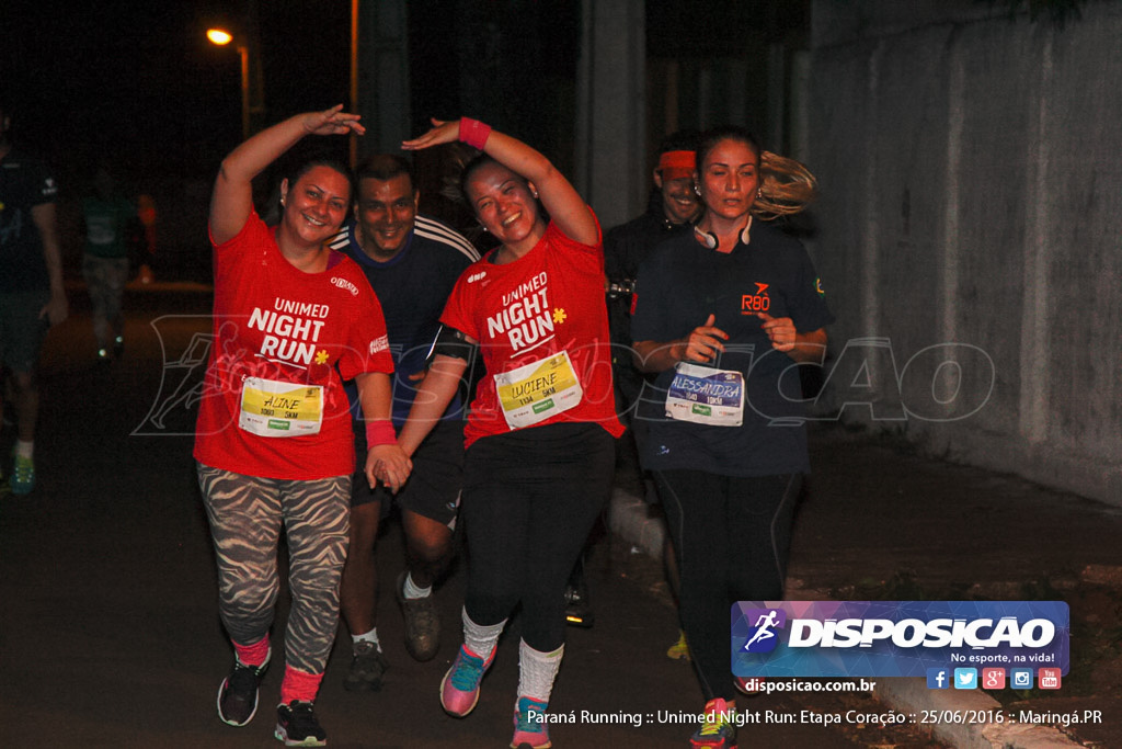 Unimed Night Run: Etapa Coração :: Paraná Running 2016