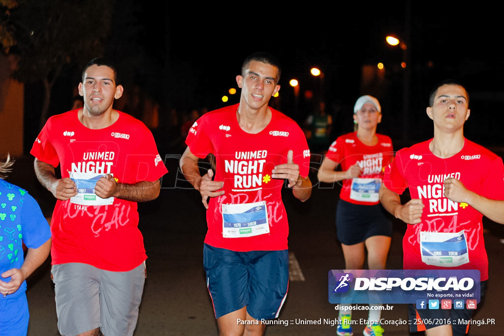 Unimed Night Run: Etapa Coração :: Paraná Running 2016