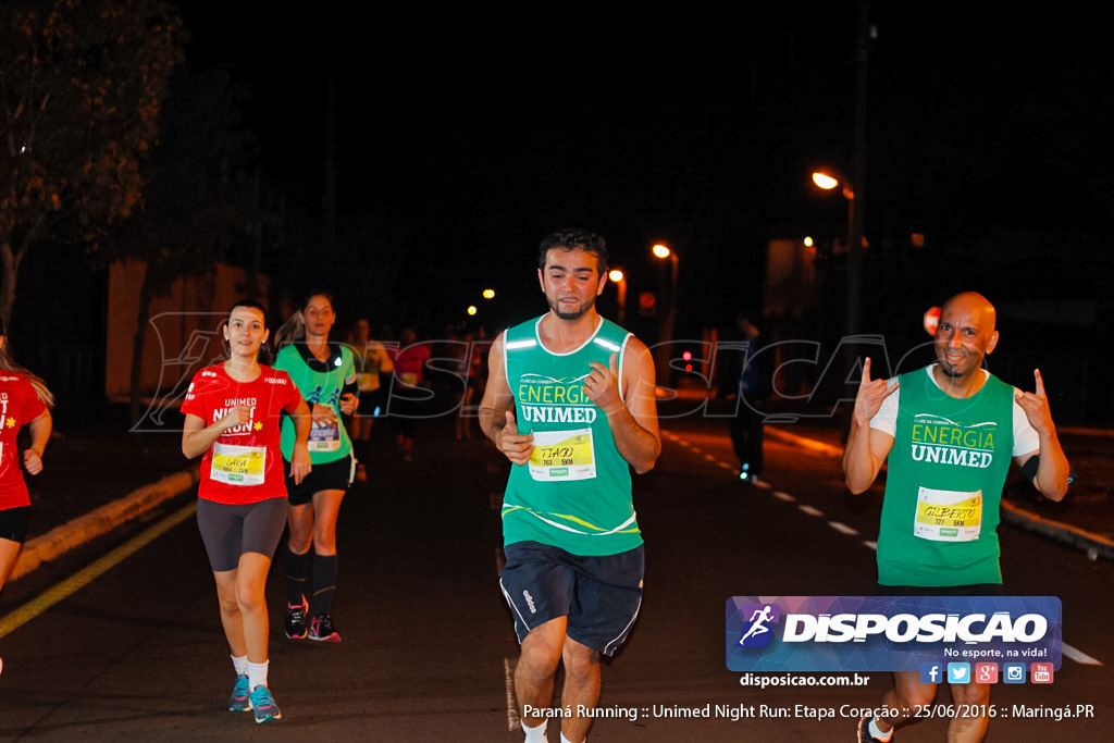 Unimed Night Run: Etapa Coração :: Paraná Running 2016