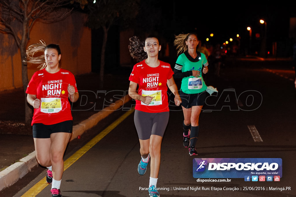 Unimed Night Run: Etapa Coração :: Paraná Running 2016