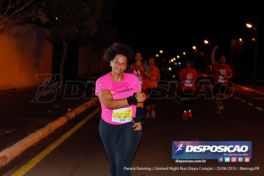 Unimed Night Run: Etapa Coração :: Paraná Running 2016