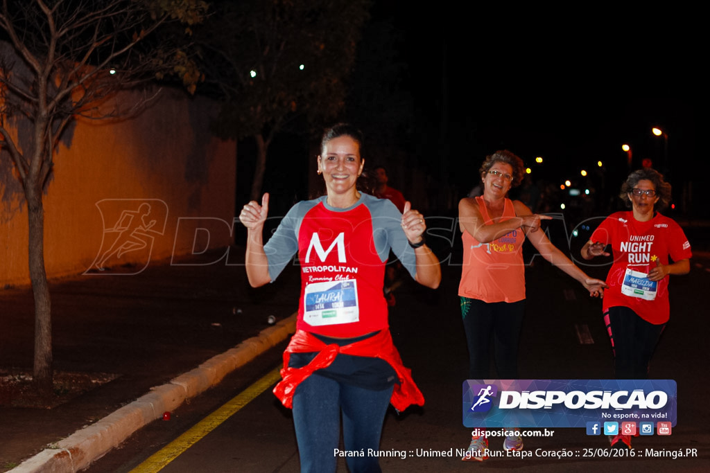 Unimed Night Run: Etapa Coração :: Paraná Running 2016