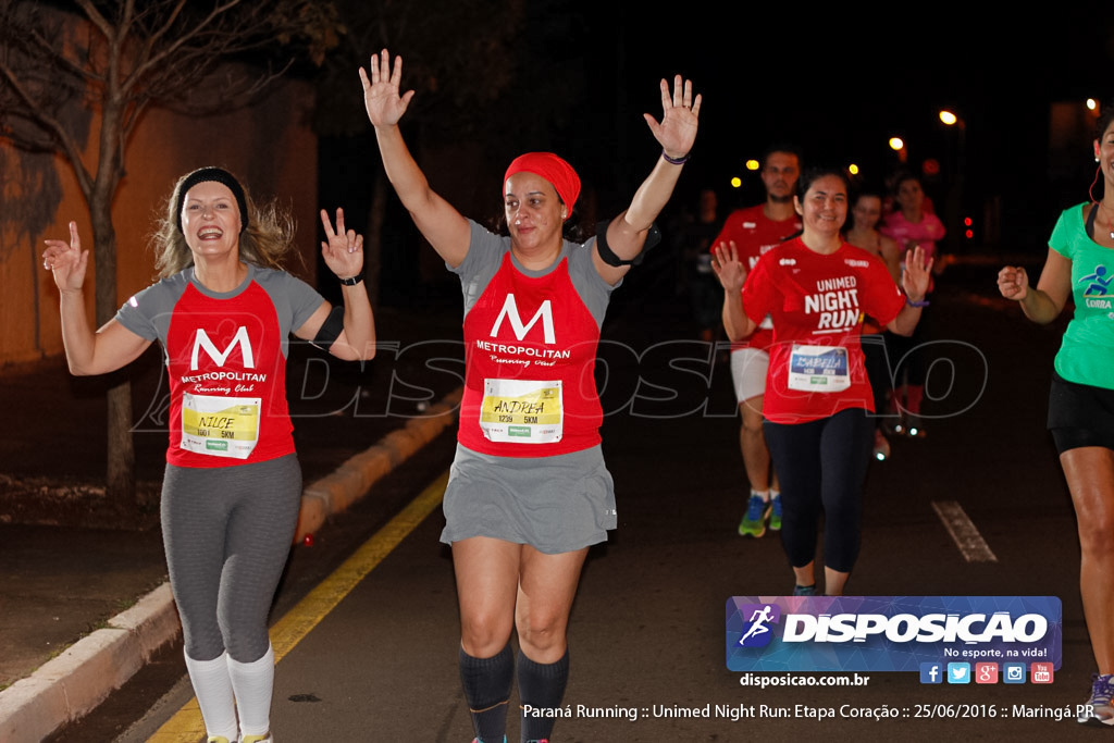 Unimed Night Run: Etapa Coração :: Paraná Running 2016