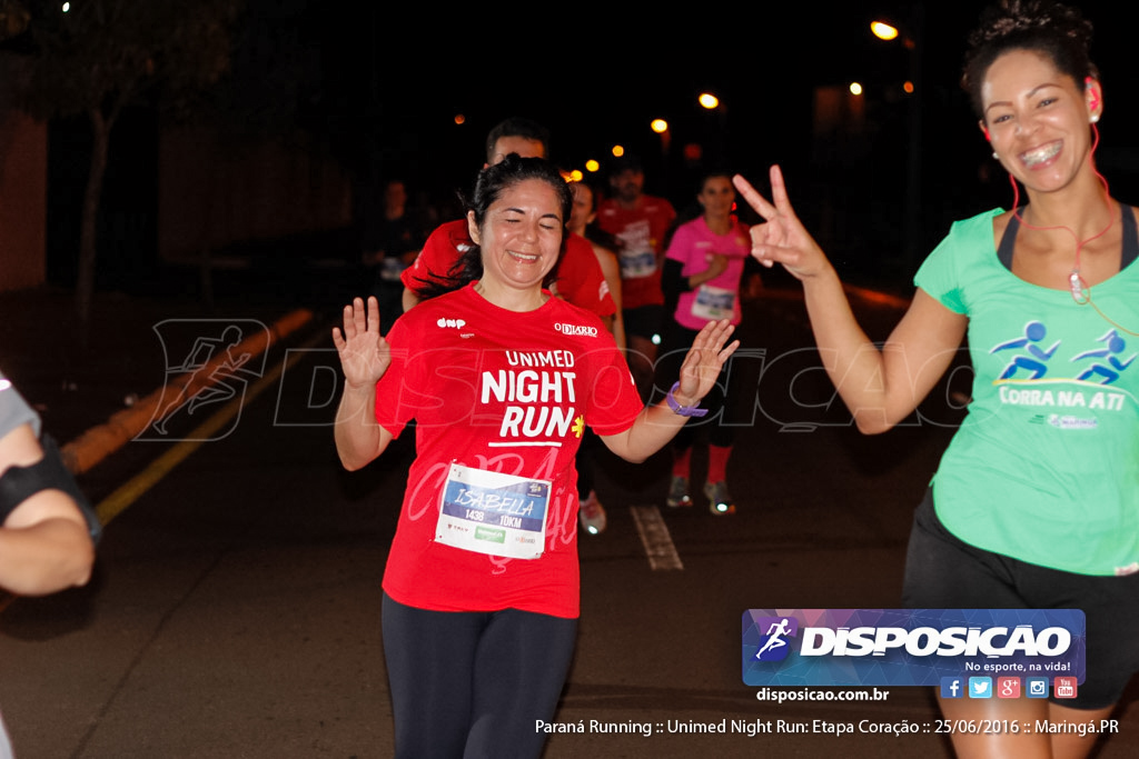 Unimed Night Run: Etapa Coração :: Paraná Running 2016