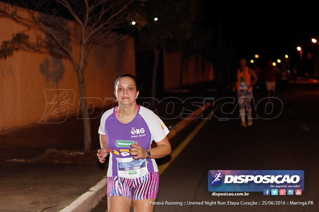 Unimed Night Run: Etapa Coração :: Paraná Running 2016