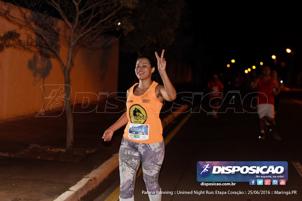 Unimed Night Run: Etapa Coração :: Paraná Running 2016