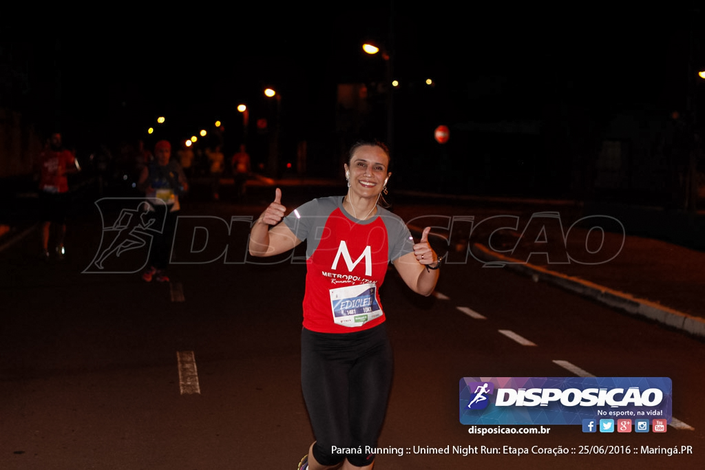 Unimed Night Run: Etapa Coração :: Paraná Running 2016