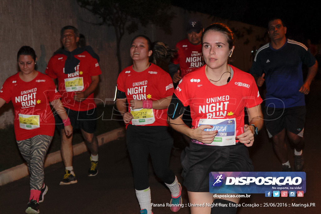 Unimed Night Run: Etapa Coração :: Paraná Running 2016