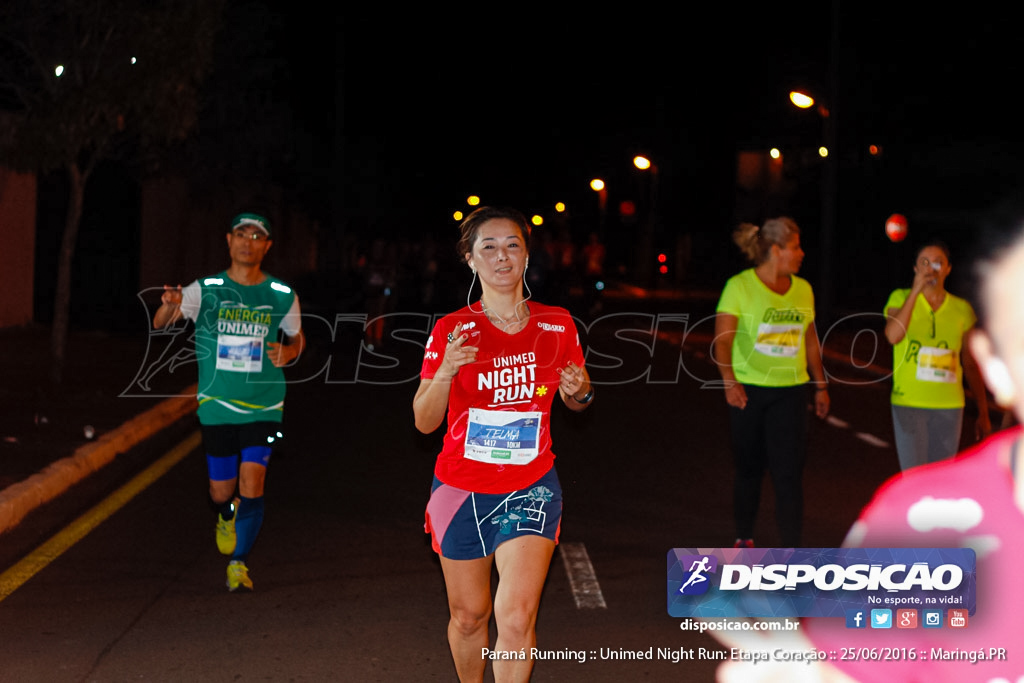 Unimed Night Run: Etapa Coração :: Paraná Running 2016