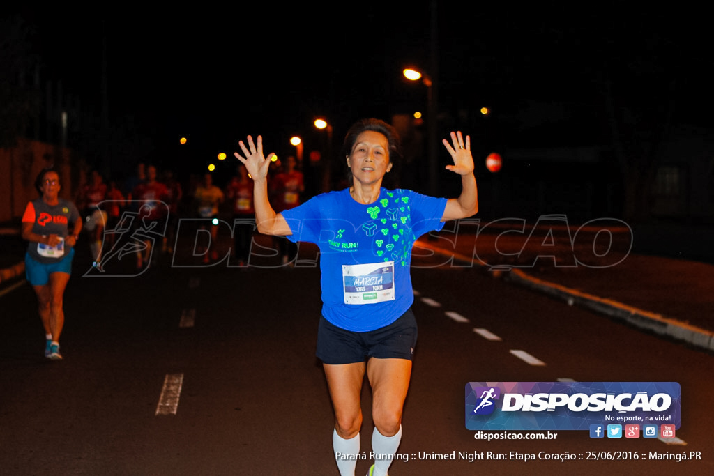 Unimed Night Run: Etapa Coração :: Paraná Running 2016