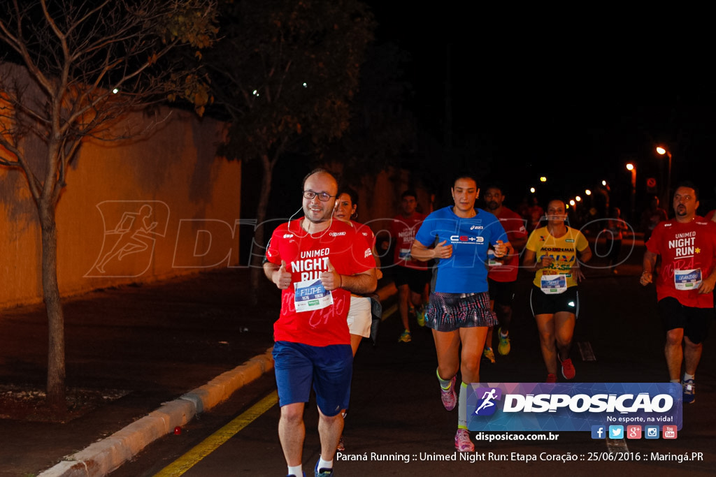 Unimed Night Run: Etapa Coração :: Paraná Running 2016