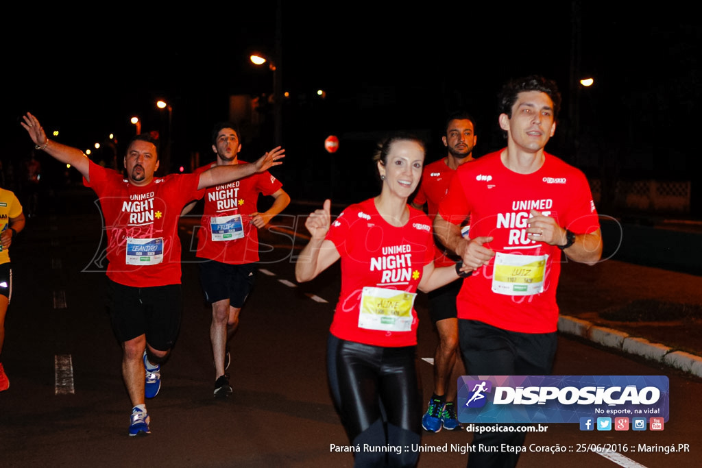 Unimed Night Run: Etapa Coração :: Paraná Running 2016