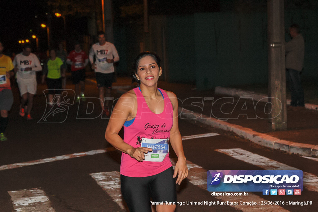 Unimed Night Run: Etapa Coração :: Paraná Running 2016