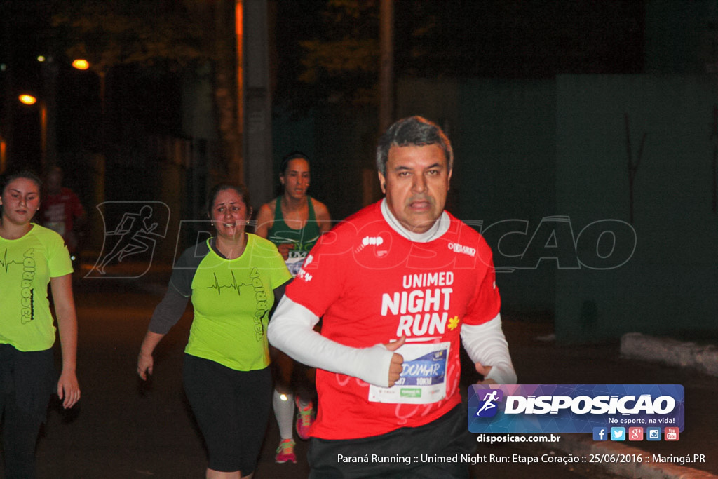 Unimed Night Run: Etapa Coração :: Paraná Running 2016