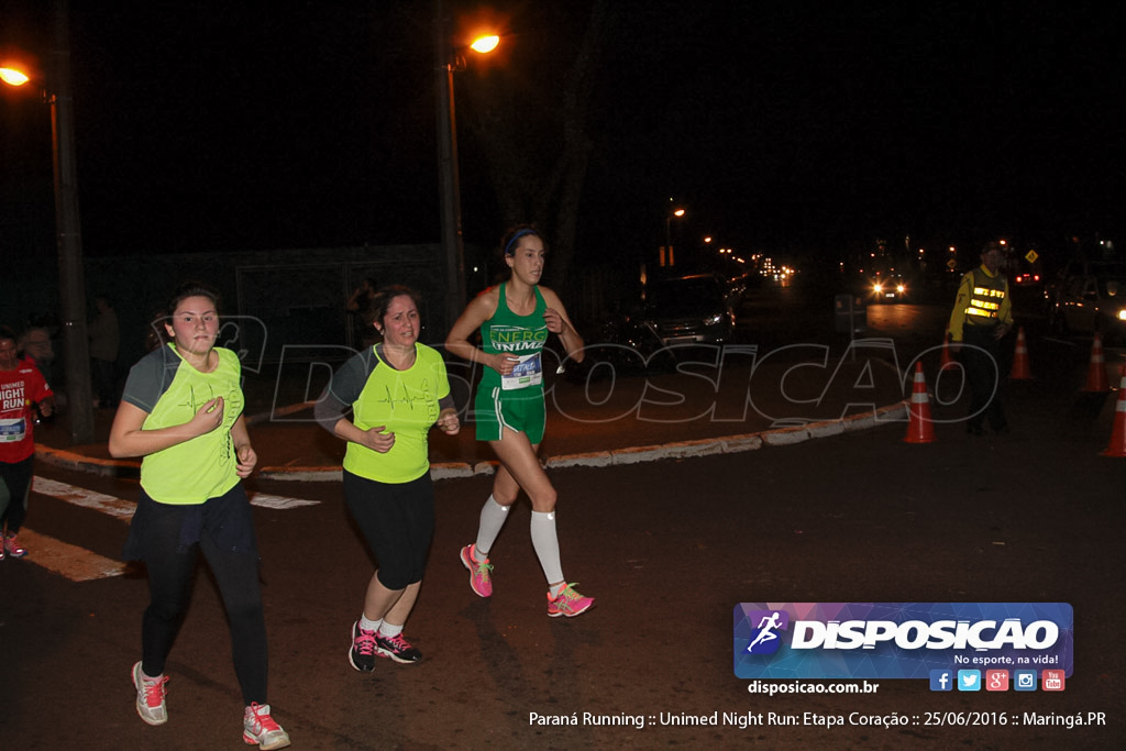 Unimed Night Run: Etapa Coração :: Paraná Running 2016