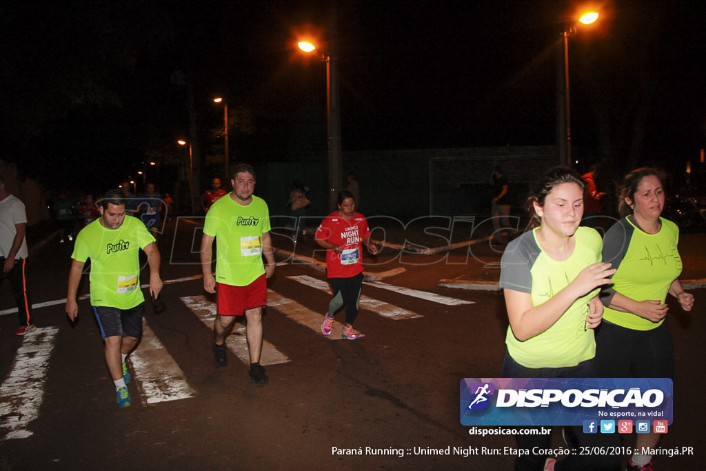 Unimed Night Run: Etapa Coração :: Paraná Running 2016