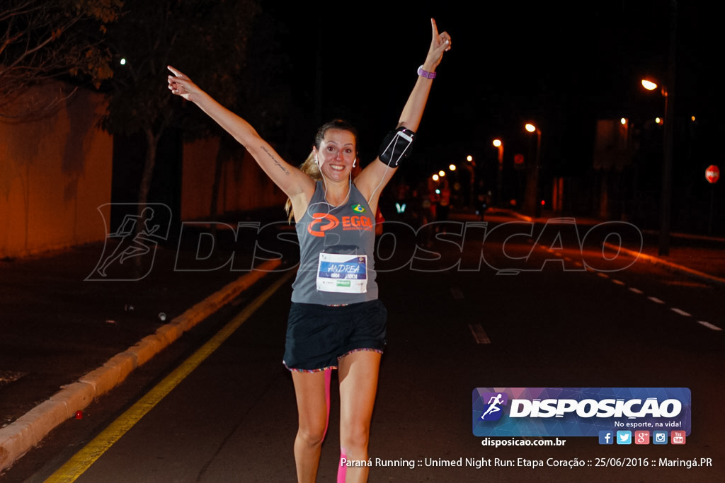 Unimed Night Run: Etapa Coração :: Paraná Running 2016