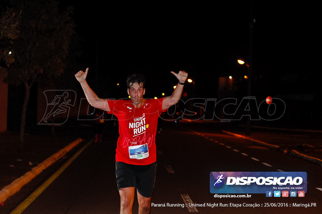 Unimed Night Run: Etapa Coração :: Paraná Running 2016