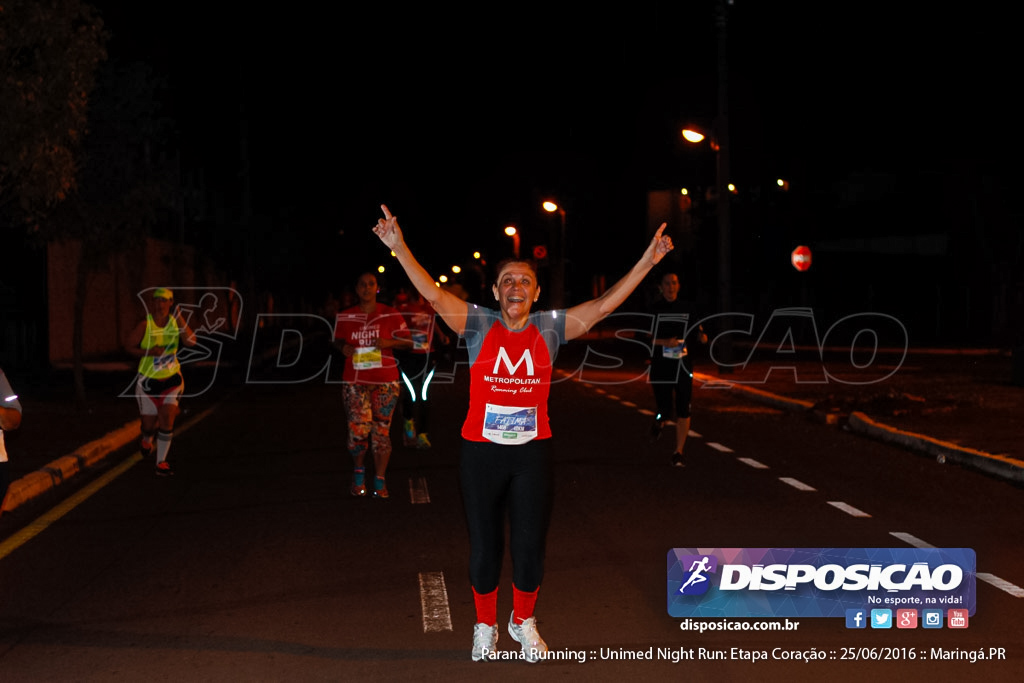 Unimed Night Run: Etapa Coração :: Paraná Running 2016