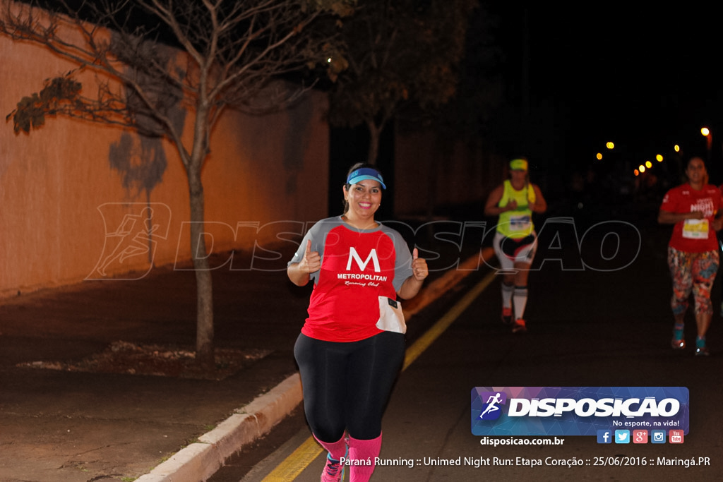 Unimed Night Run: Etapa Coração :: Paraná Running 2016