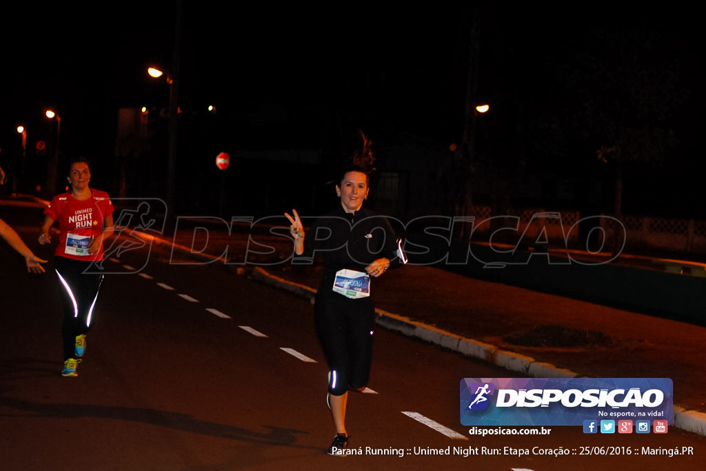 Unimed Night Run: Etapa Coração :: Paraná Running 2016