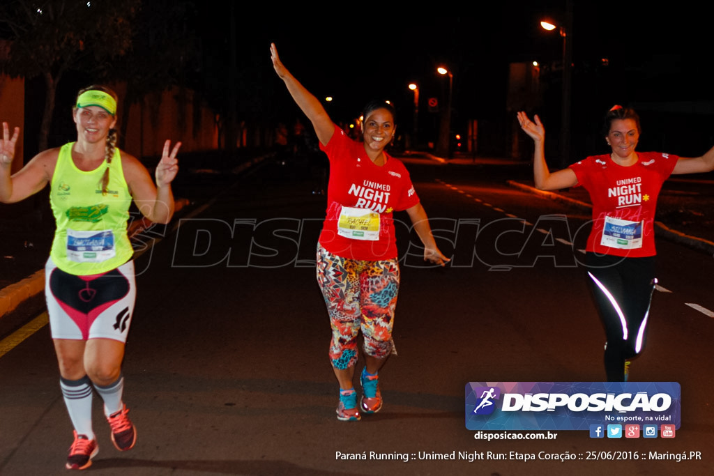 Unimed Night Run: Etapa Coração :: Paraná Running 2016