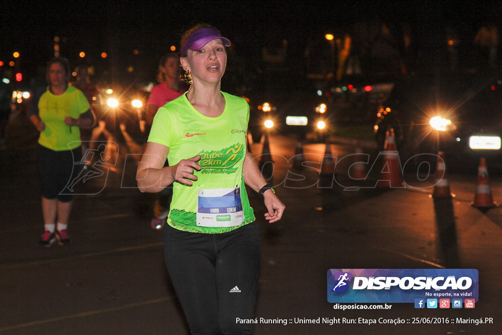 Unimed Night Run: Etapa Coração :: Paraná Running 2016