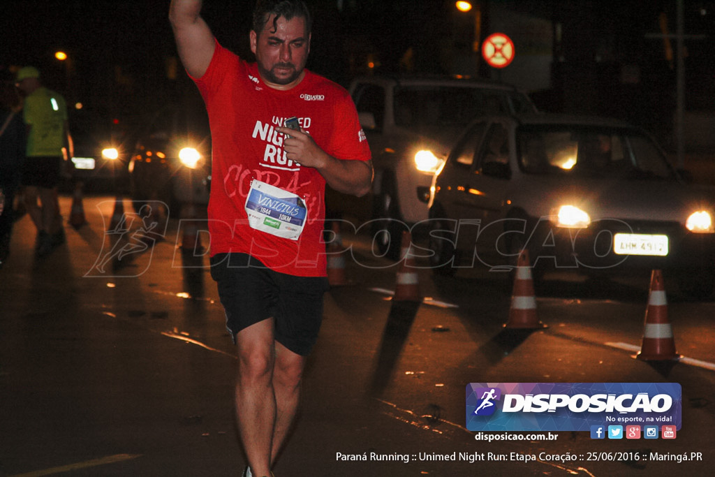 Unimed Night Run: Etapa Coração :: Paraná Running 2016