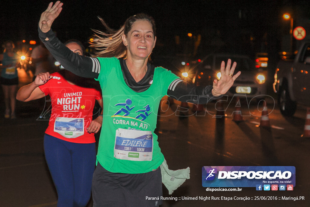 Unimed Night Run: Etapa Coração :: Paraná Running 2016