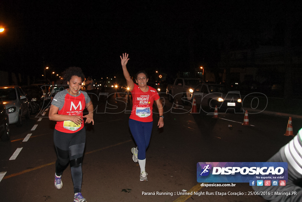 Unimed Night Run: Etapa Coração :: Paraná Running 2016