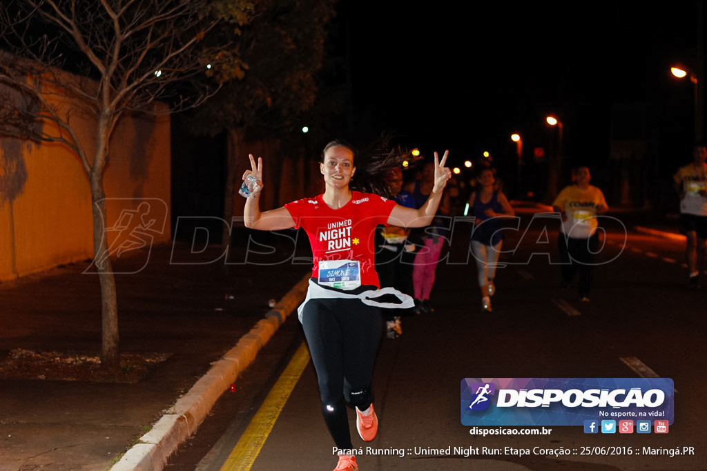 Unimed Night Run: Etapa Coração :: Paraná Running 2016