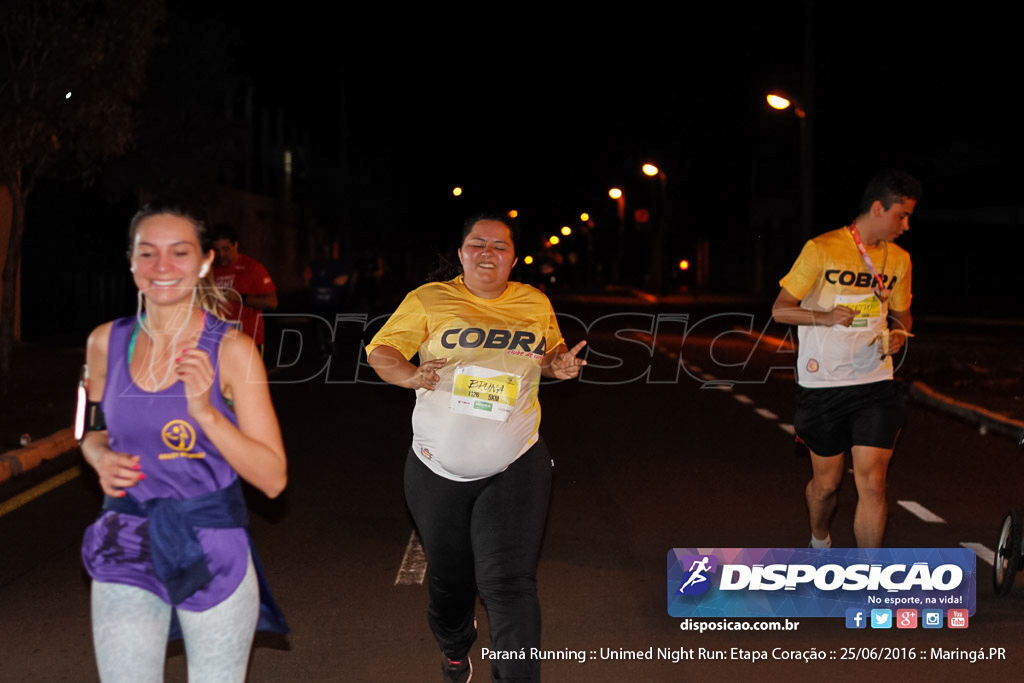 Unimed Night Run: Etapa Coração :: Paraná Running 2016