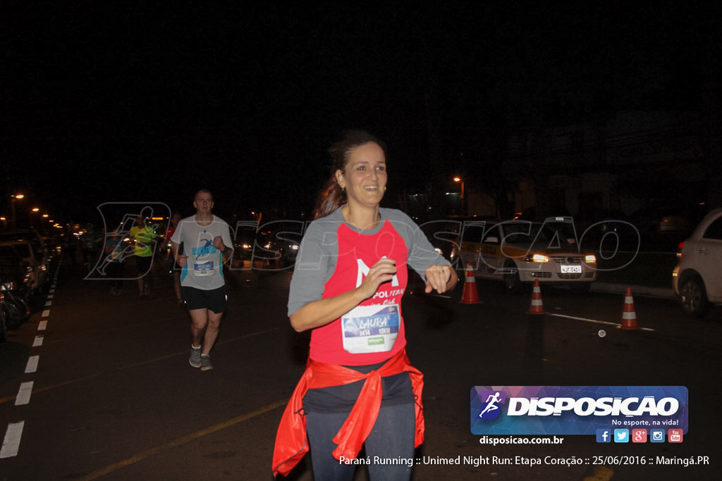 Unimed Night Run: Etapa Coração :: Paraná Running 2016